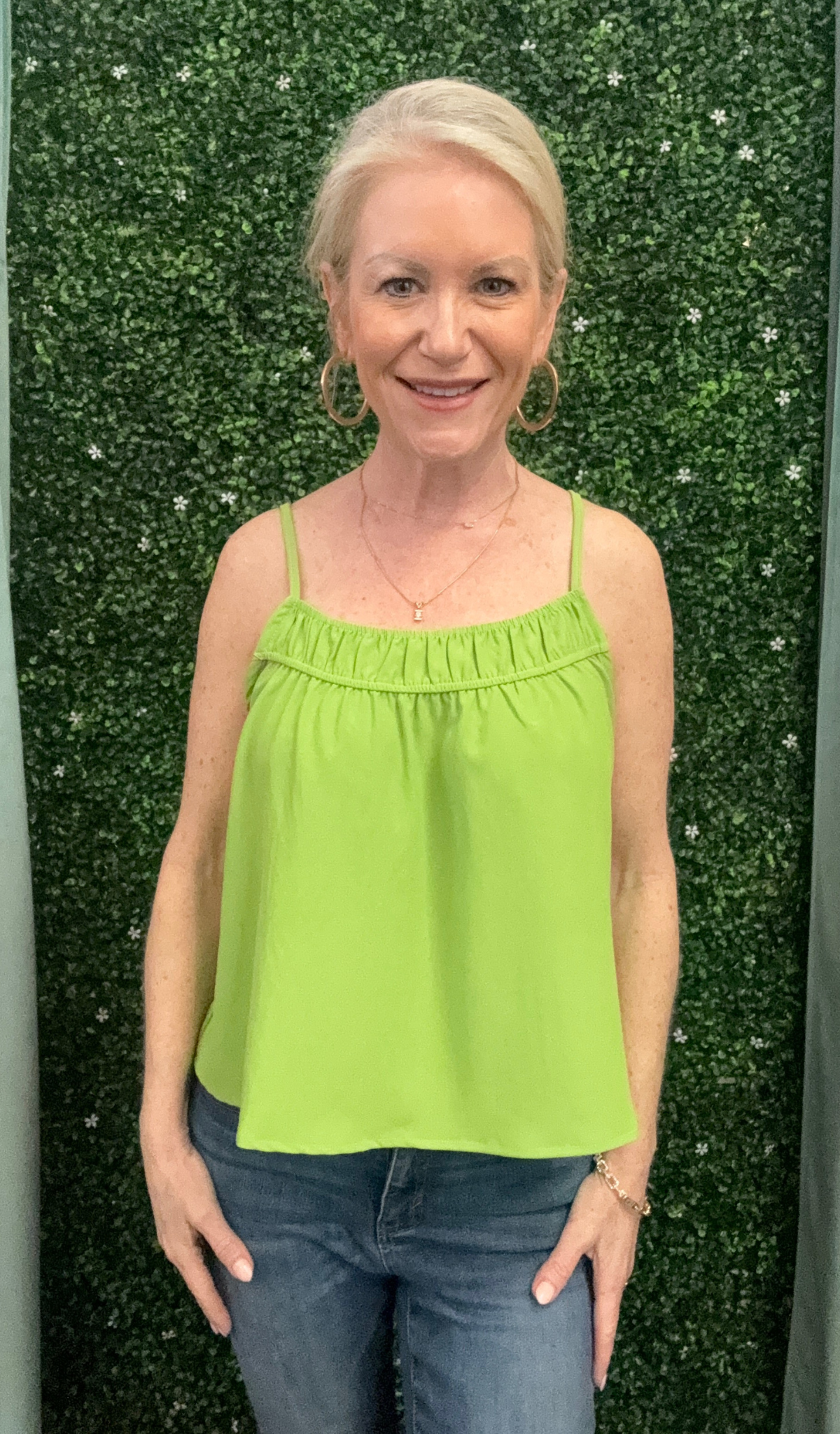 Lime Green Loose Cami Top