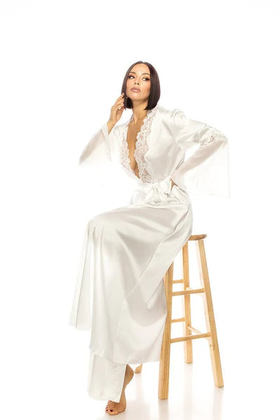 Long Robe with Sheer Sleeves 3 colors