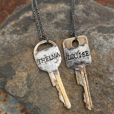 Solder Recycled Key Necklace - Thelma or Louise (Sold Seperate)