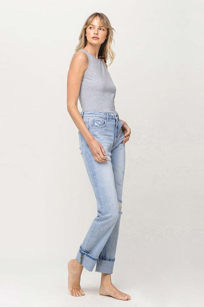 90's Vintage straight W/ cuff Hem Jeans