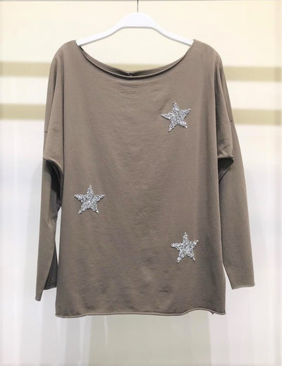 Rhinestone Star Sweater