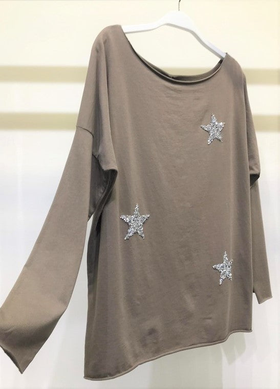 Rhinestone Star Sweater