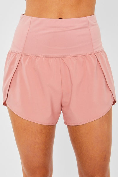 Woven Solid Inner Brief Back Pocket Shorts (2 Colors)