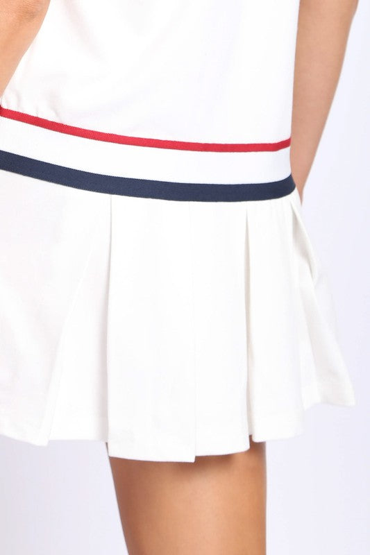 V-Neck Cotton Tennis Dress