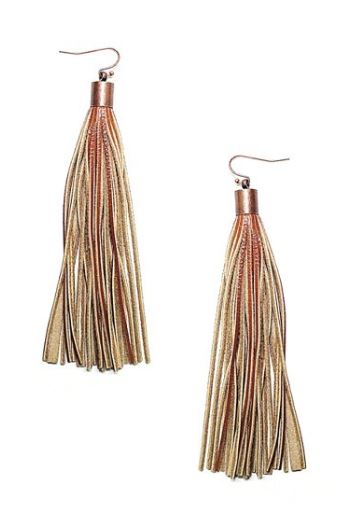 Leather Tassel Earrings - Multiple Colors Available