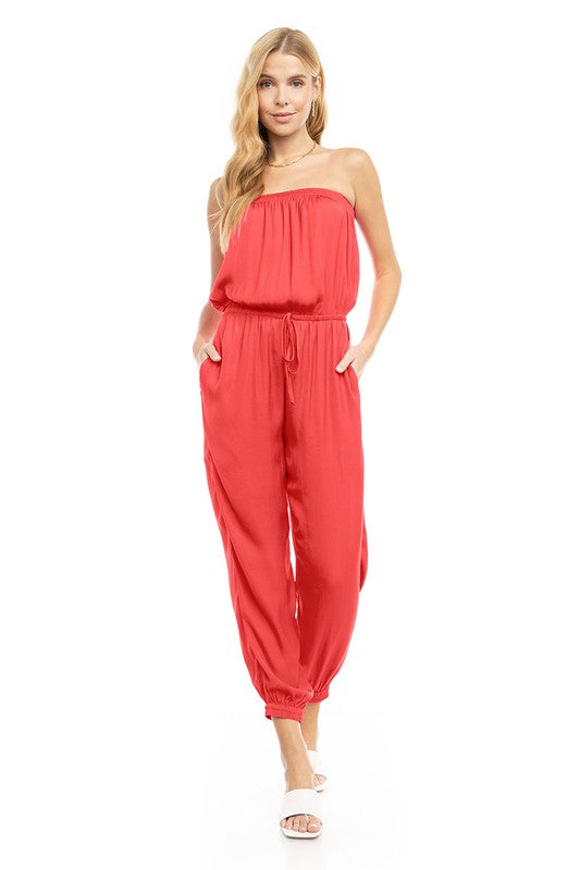 Strapless Banded Jumpsuit (2 Colors)