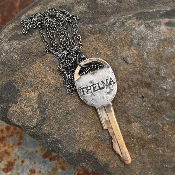 Recycled Key Necklace - Thelma or Louise (Sold Seperate)