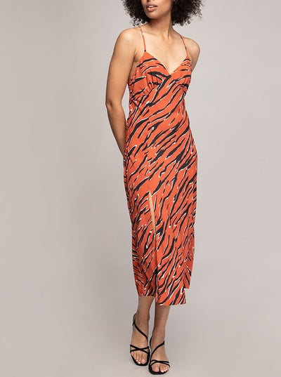 Zebra Print Midi Dress (2 Colors)