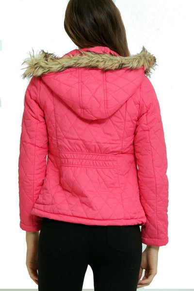 Pink Jacket w/Fur Hoodie