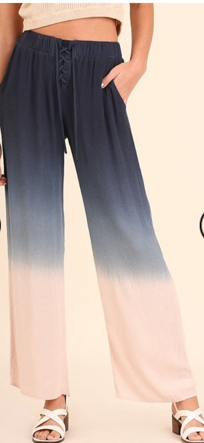 Ombre Pants with Drawstring Detail