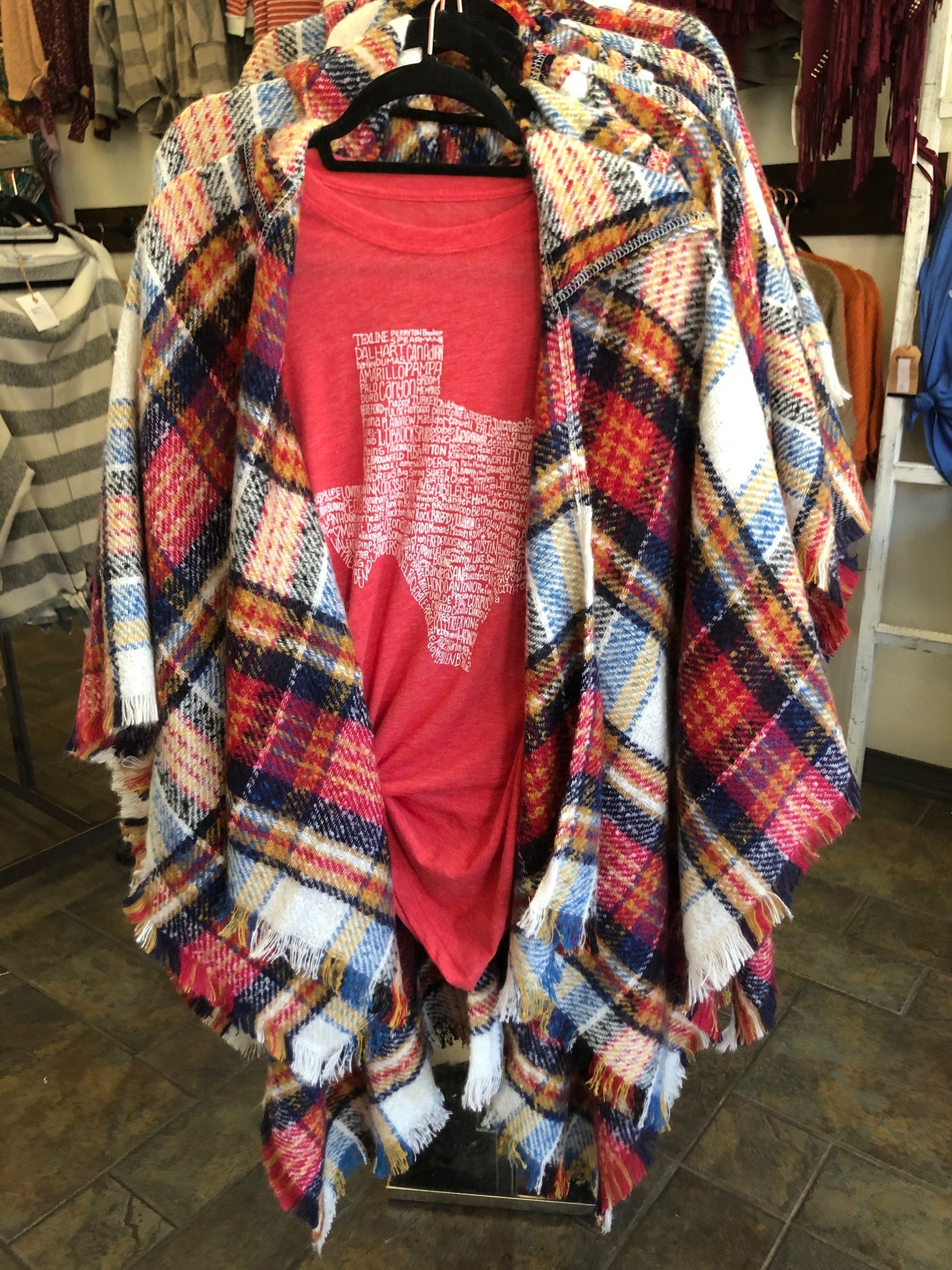 Plaid Woven Wrap - One Size