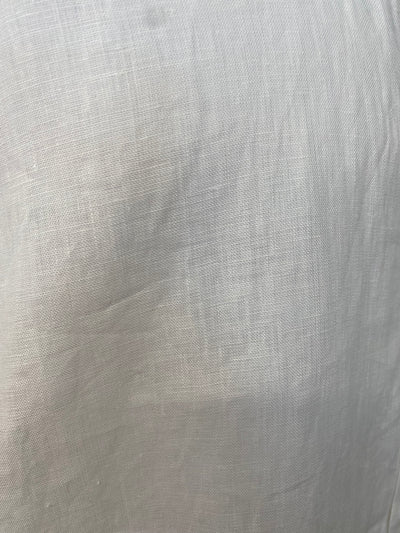 Men's European Linen Solid White Shirt