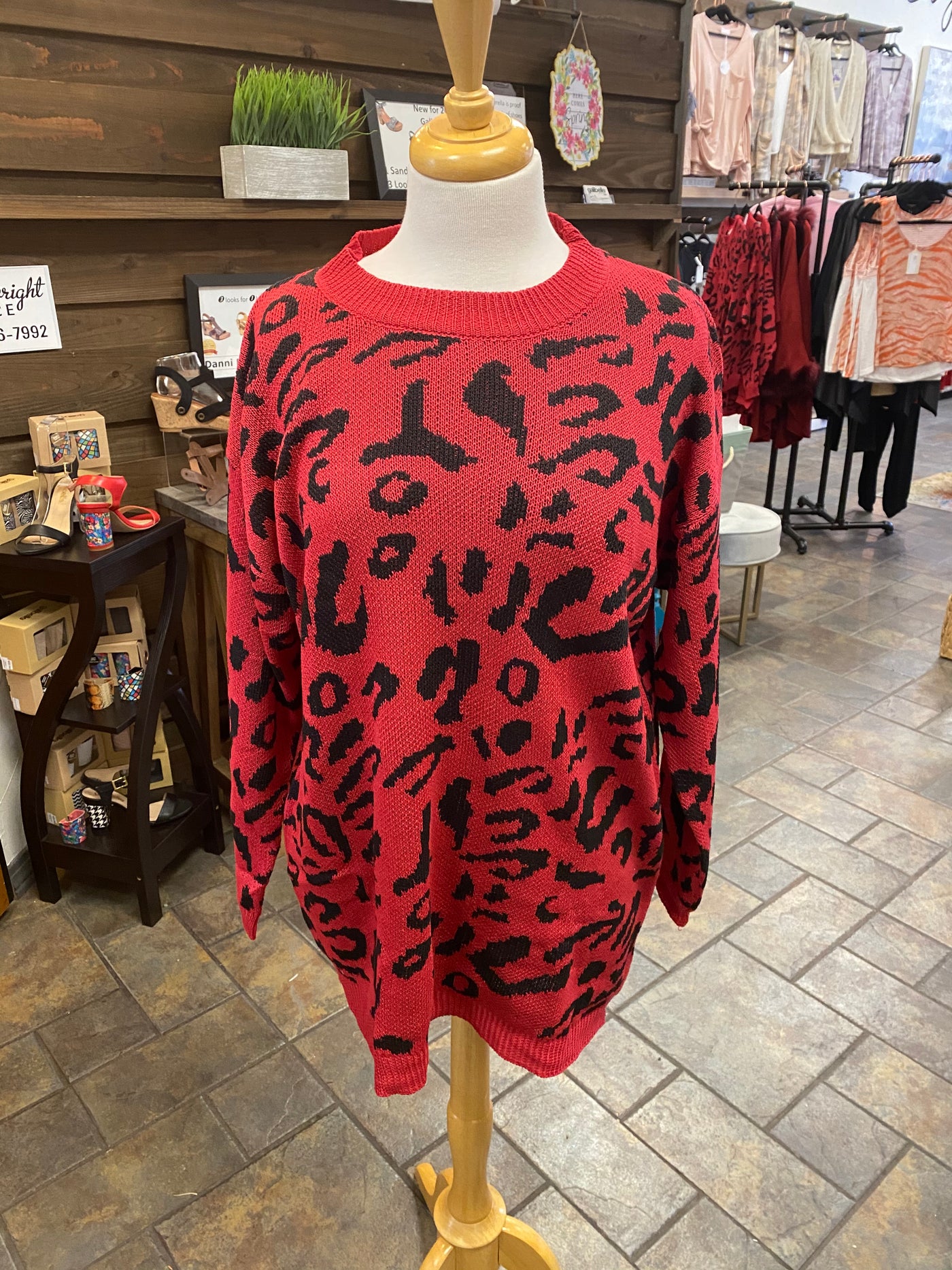 Magenta Leopard Sweater