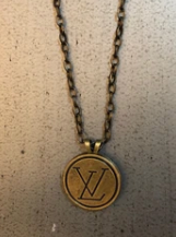 Louis Vuitton Upcycled Authentic Designer Button Necklace.