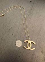 CHANEL - Upcycled Authentic Designer Charm Necklace from a CC Hanger