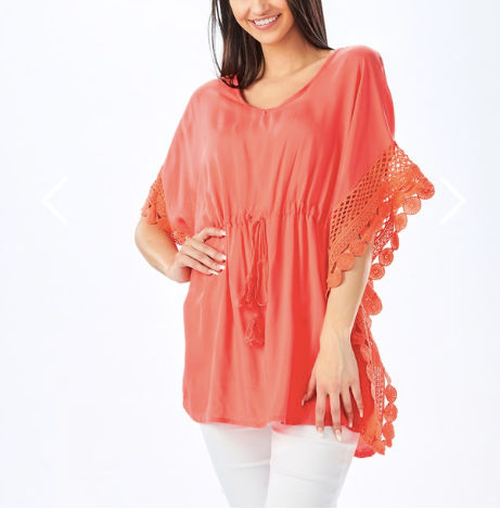 Swimsuit Cover Up - Coral