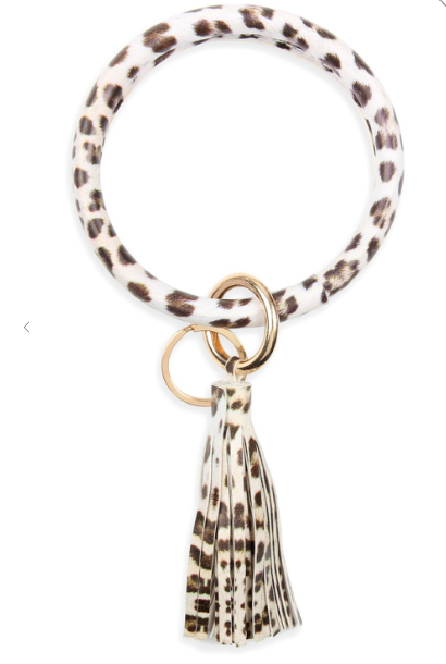 Leopard Tassel Key Ring