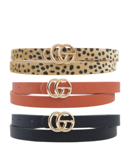Thin Gucci Inspired Belts (3 Colors)