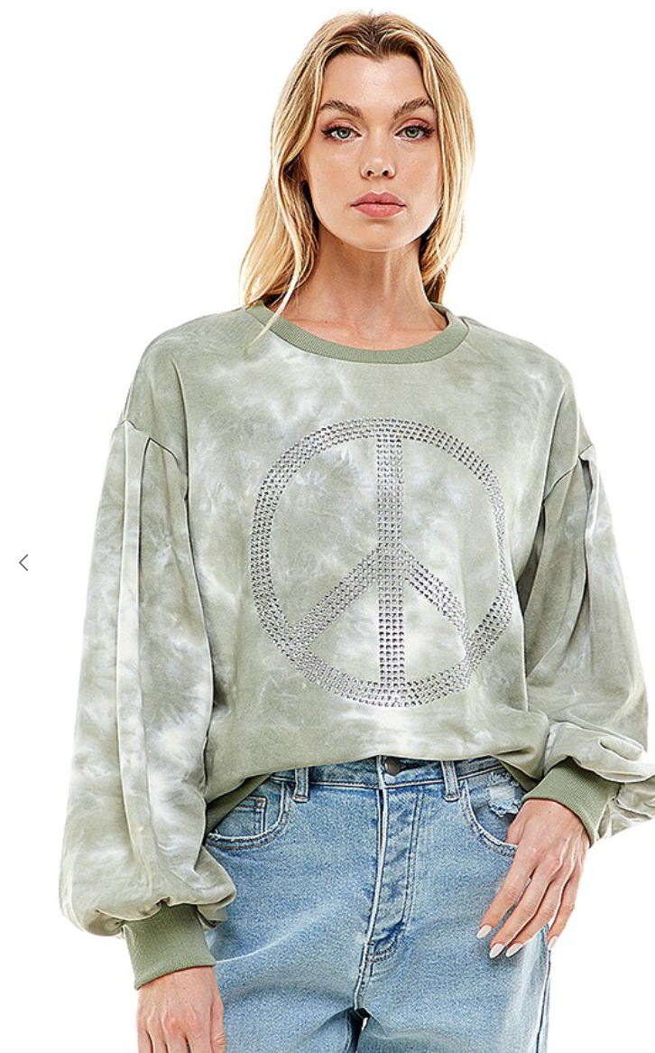 Tie-Dye Peace Sign Sweatshirt