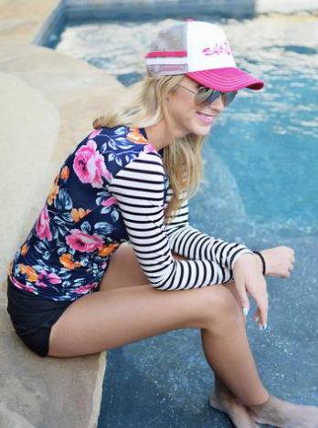 Aruba Floral Swim Shirts