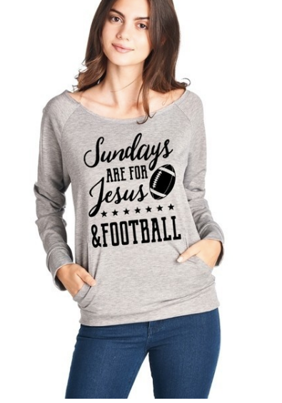 Sundays are for Jesus & Football - Grey