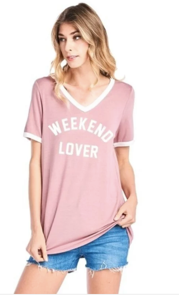 Weekend Lover - Pink & White