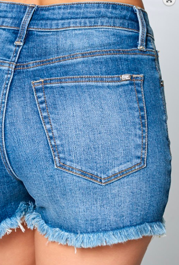 Frayed Jean Shorts - Medium