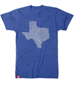 Texas Towns Tee - Blue