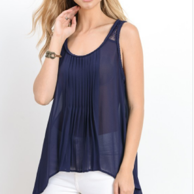 The Delilah Top - Navy or Army Green