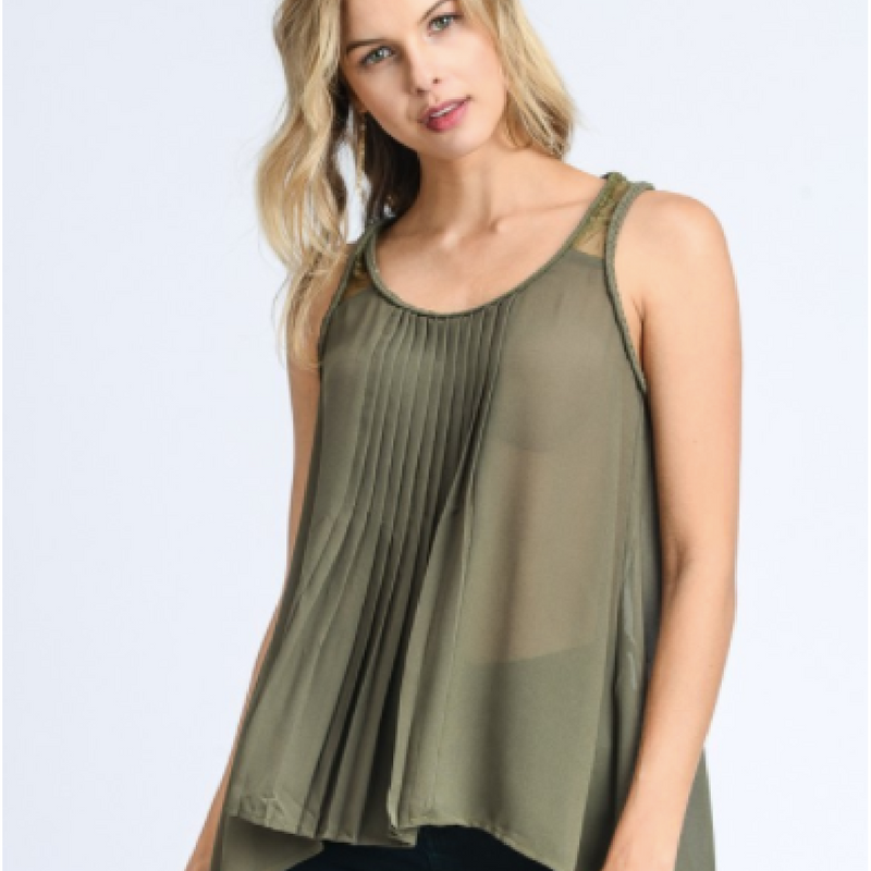 The Delilah Top - Navy or Army Green
