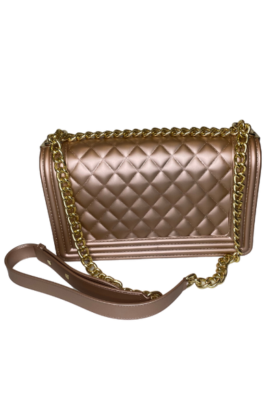 Chanel Inspired Classic Bag in Rose Gold