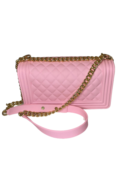 Chanel Inspired Classic Bag in Sunset Pink