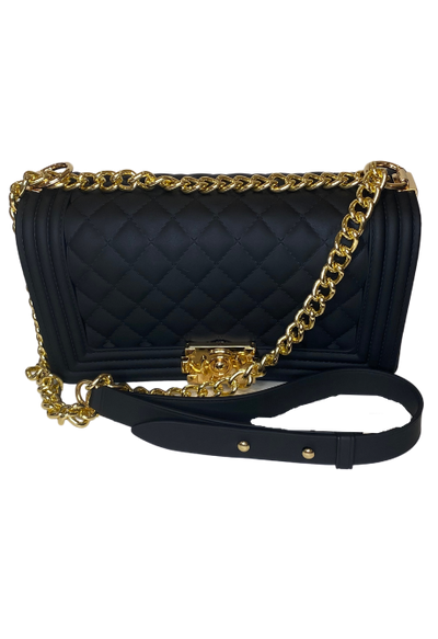 Chanel Inspired Classic Bag in On the Rocks Onyx