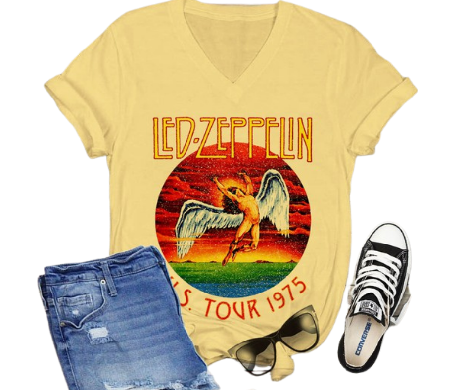 Led Zeppelin 1975 Concert Tour T-Shirt