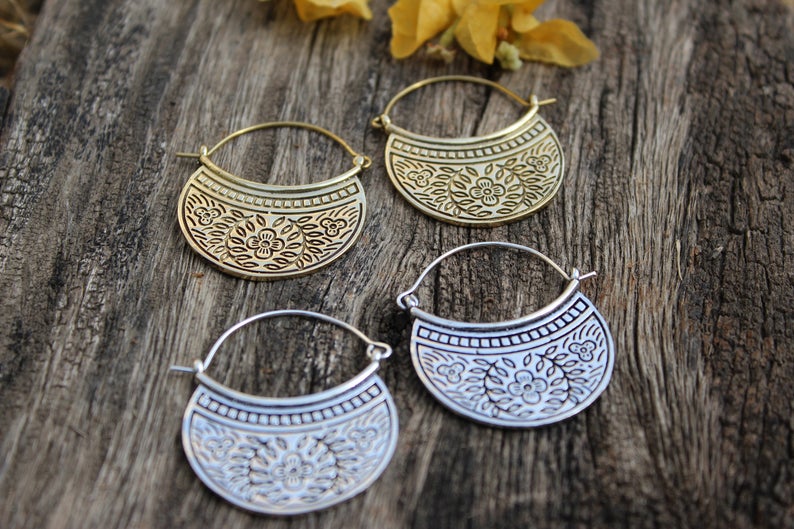 E18 - Brass Earrings (Gold/Silver)